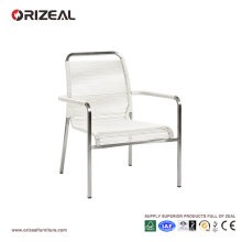 Chaise longue en plein air avec tissage rond en PVC OZ-OR048